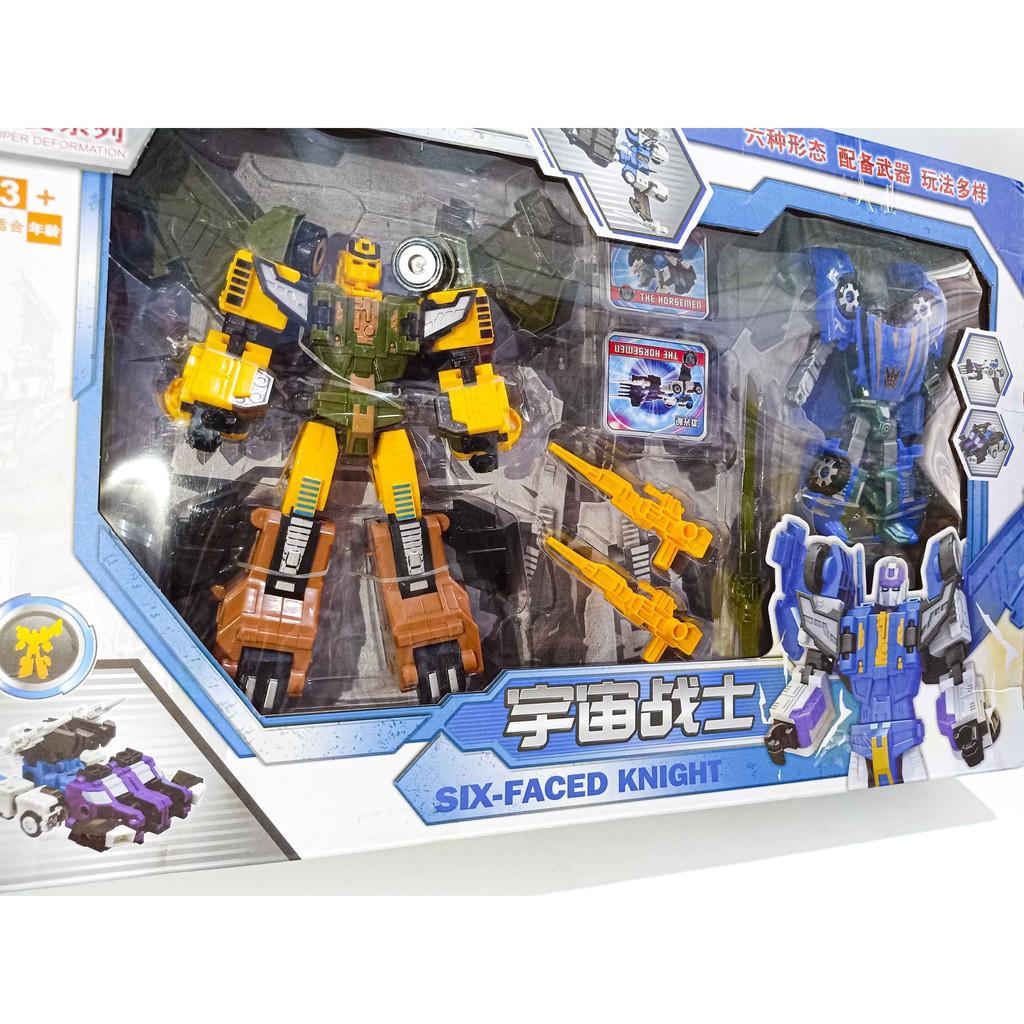 Bộ 2 robot biến hình siêu nhân - đồ chơi trẻ em - quà tặng bé