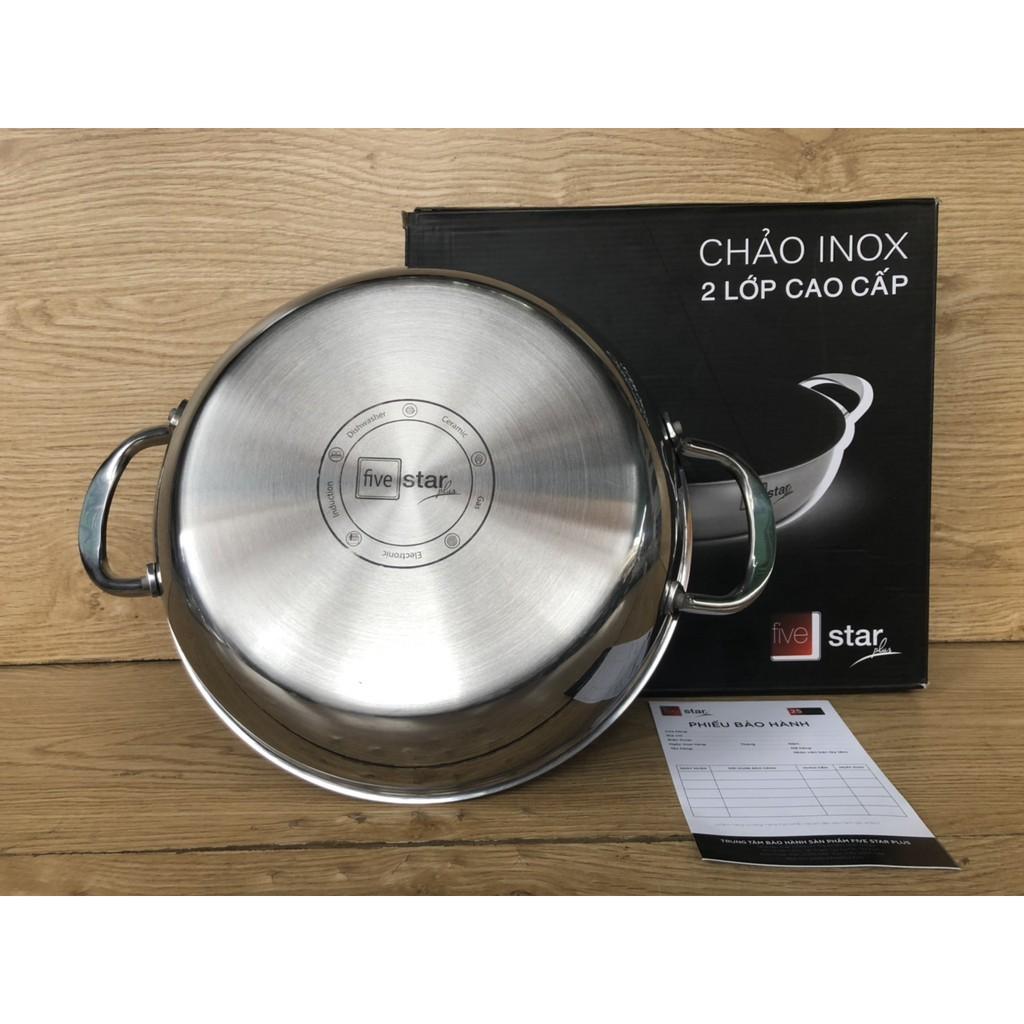 Chảo chống dính 2 lớp inox 430 FiveStar Standard 2 quai bếp từ ( 18cm / 22cm / 26cm