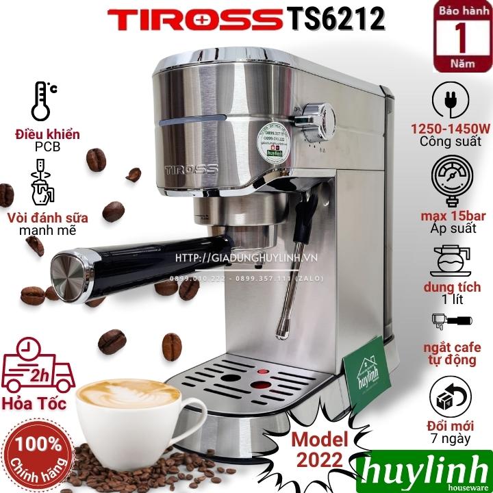 Máy pha cà phê Espresso Tiross TS6212 - 15 bar - Hàng chính hãng
