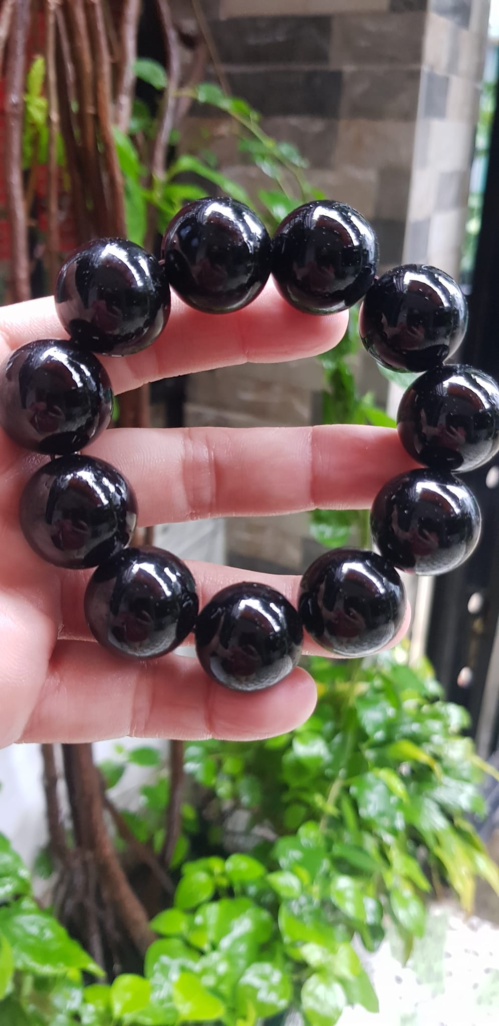 Vòng Tay May Mắn Nam Đá Mã Não Đen Đậm Đẹp size lớn 20mm Vòng chuẩn hợp các Anh mạng Thuỷ , mệnh Mộc ạ