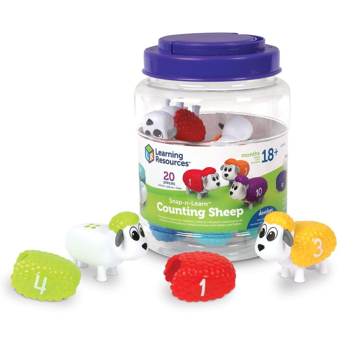 Learning Resources Bộ đồ chơi học đếm cừu - Snap-n-Learn Counting Sheep