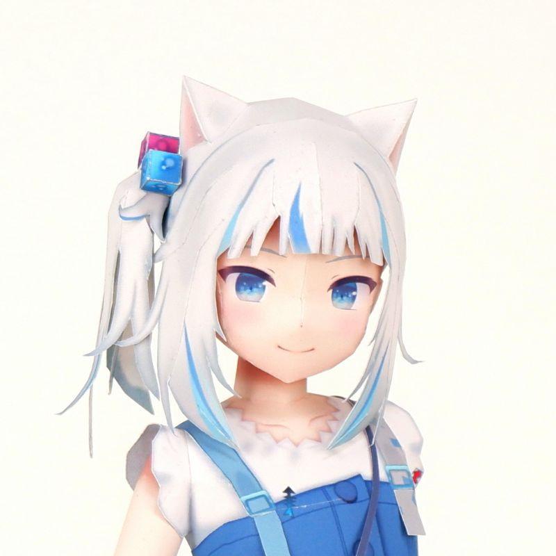 Mô hình giấy anime girl [Virtual idol/English Virtual youtuber] VTuber Hololive-EN : Gawr Gura ( Cat Shark )