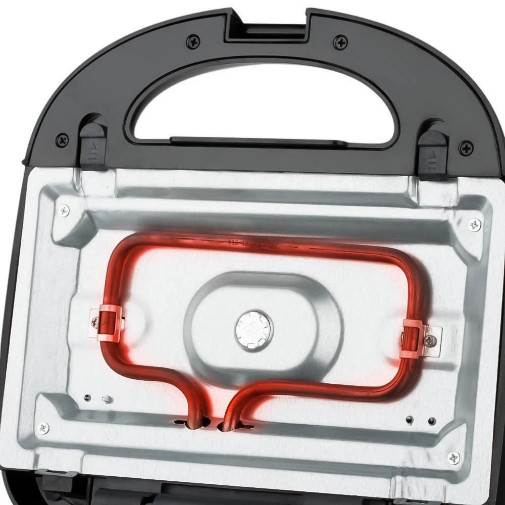 Máy kẹp nướng bánh mì RAF công suất cao 850W 3 khay có thể tháo lắp, làm bánh, nướng bánh rất nhanh - R540 - HÀNG CHÍNH HÃNG