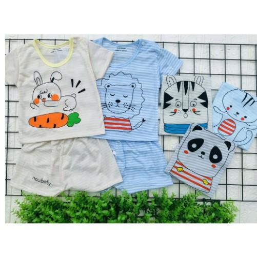 Combo 5 bộ quần áo cọc tay mặc màu hè cực mát cho bé sơ sinh từ 0 tháng đến 14 tháng
