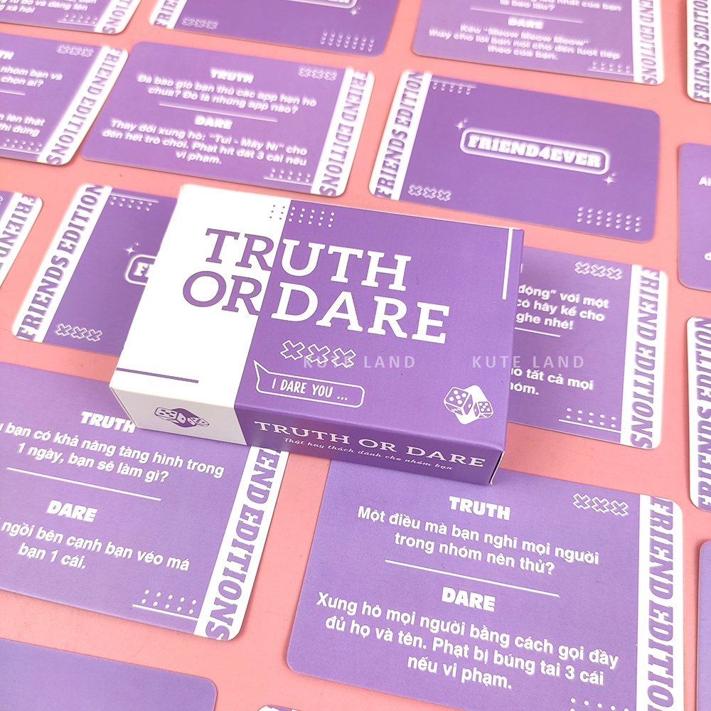 Bài Truth Or Dare Drinking Game Nói hay làm 55  lá bài dành cho nhóm bạn