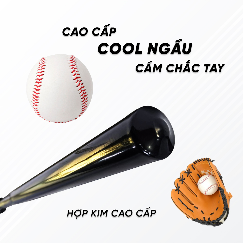 Gậy bóng chày hợp kim nhôm, dài 72cm, có phủ sơn chống gỉ sét, chắc chắn và có độ bền cao, cầm gọn nhẹ (Tặng túi đựng)