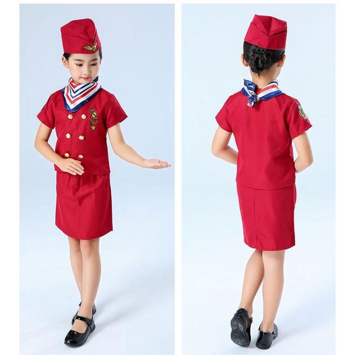 Trang phục hoá trang nữ tiếp viên hàng không và phi công cho trẻ em