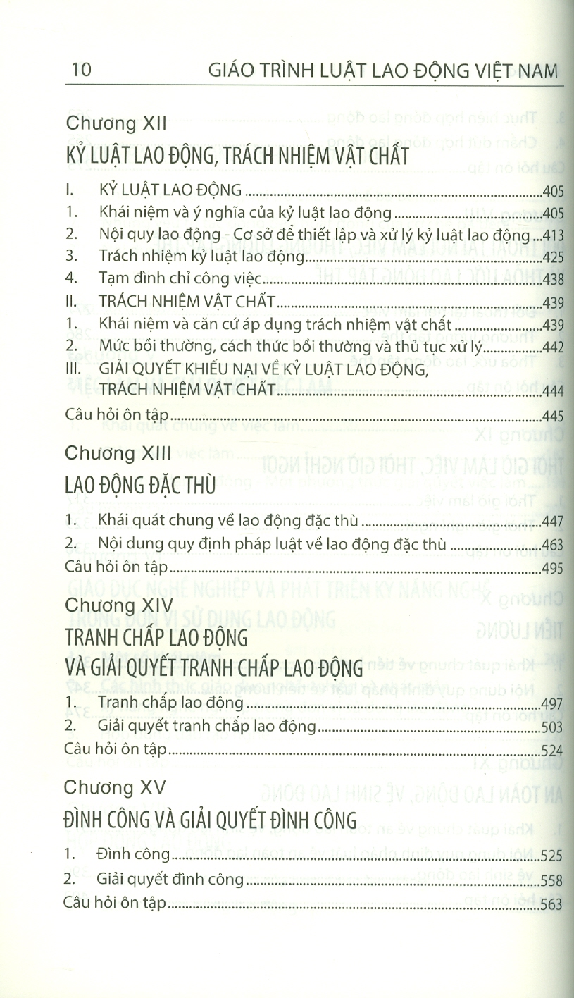 Giáo Trình Luật Lao Động Việt Nam - PGS.TS. Lê Thị Hoài Thu - (bìa mềm)