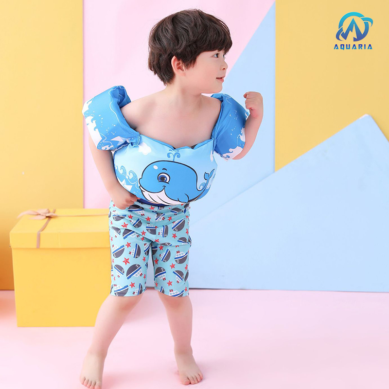 Phao Tập Bơi Liền Thân Cho Bé 2-10 Tuổi, Áo Phao Tập Bơi Trẻ Em, Phao Tay Đỡ Ngực Bé Trai Bé Gái