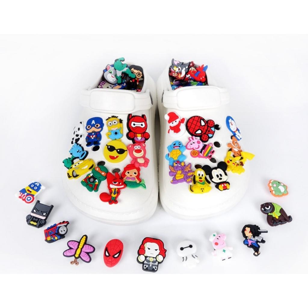 Sticker gắn dép cross sticker dán dép crocs Phụ kiện nút giày đơn giản dễ thương Luna Kid's