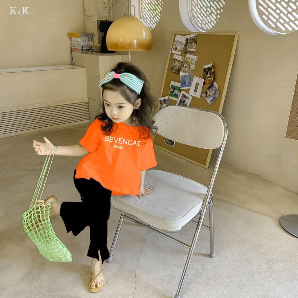 ̛̀ ̉ - Đồ bộ bé gái áo form rộng, quần ôm body, thun cotton - SockiMall
