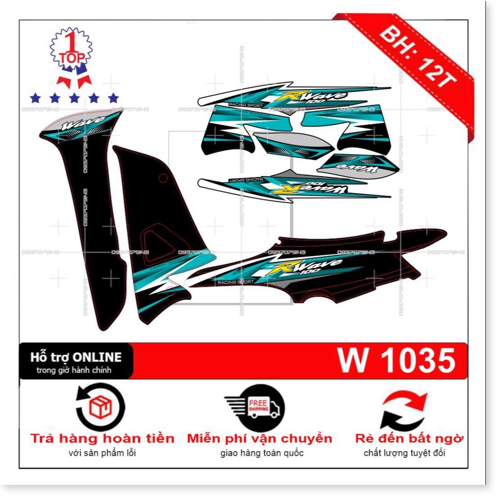 Tem rời dành cho wave R 100 xanh đen 2016