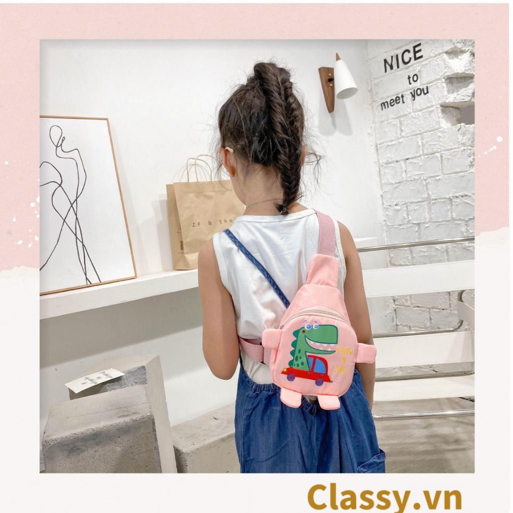 Ba lô vải canvas Classy mô phỏng hình chú khủng long đáng yêu T602