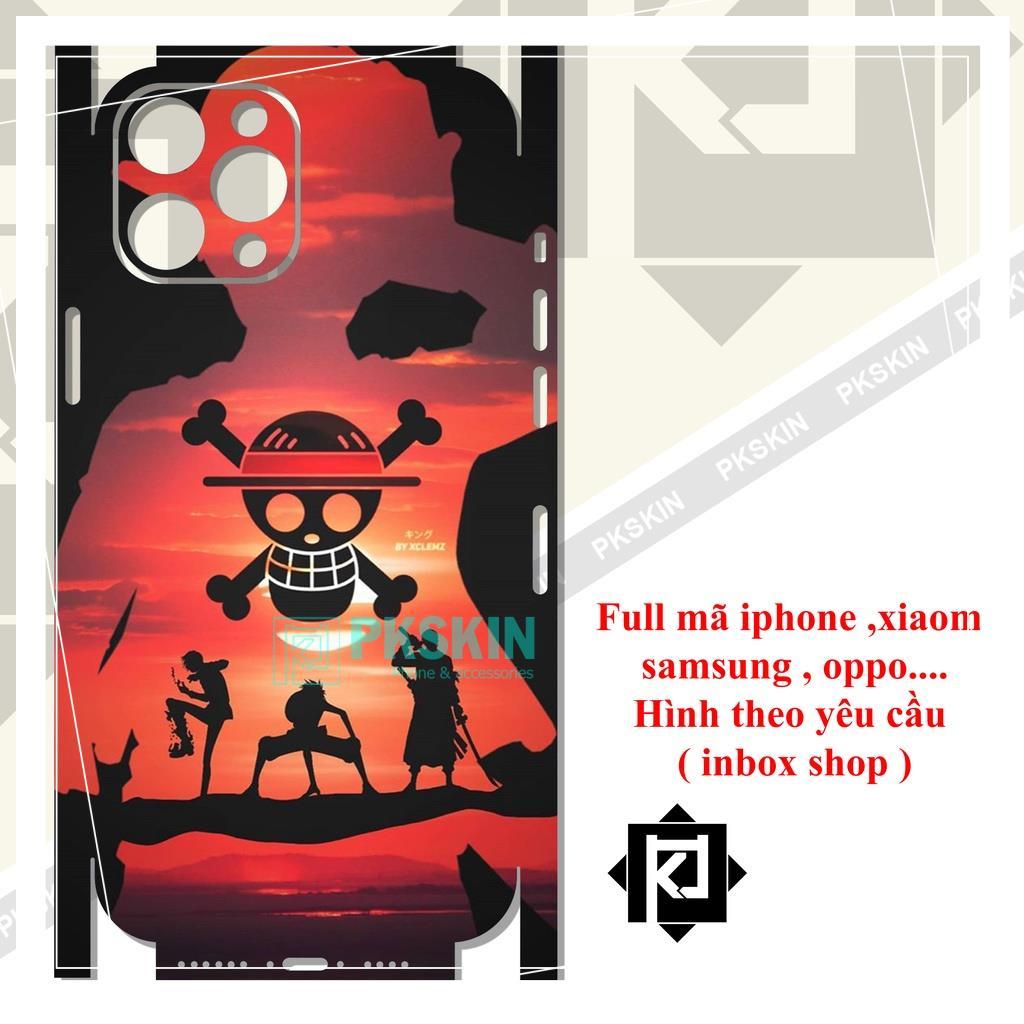 Miếng dán skin full lưng viền dành cho iphone 13 ,13 mini , 13 pro , 13 pro max in hình theo yêu cầu
