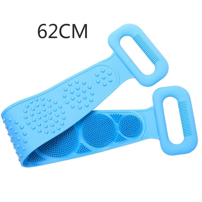 Silicone Back Scrubber Soft Loofah Bath Towel Bath Belt Body Exfoliating Massage For Shower Body Cleaning Bathroom Shower Strap