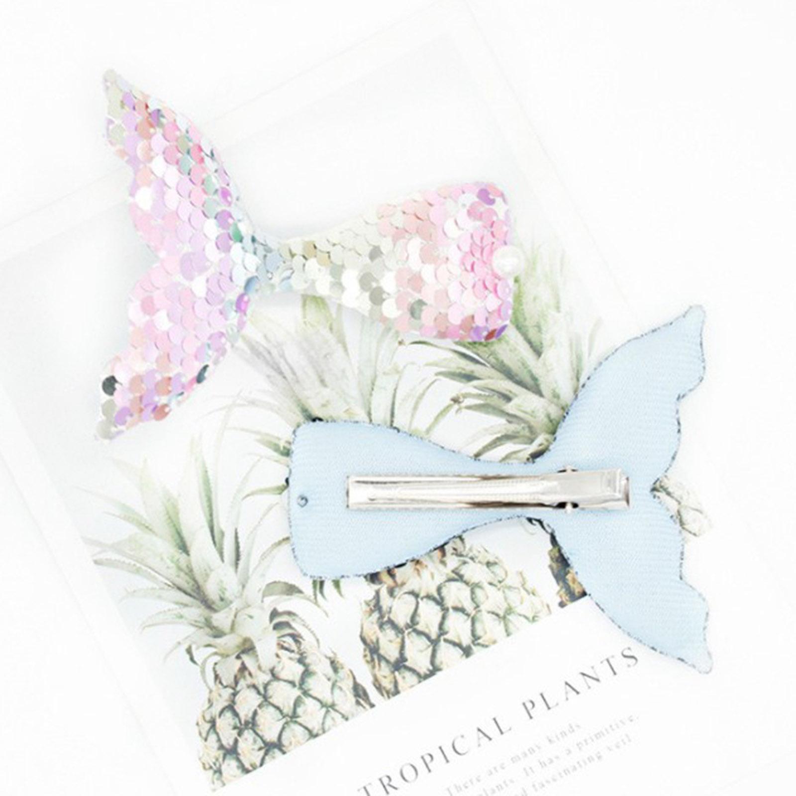 2x Girls Cute Sweet Fish Tail Hair Clip Duckbill Snap Hairpins Ornament