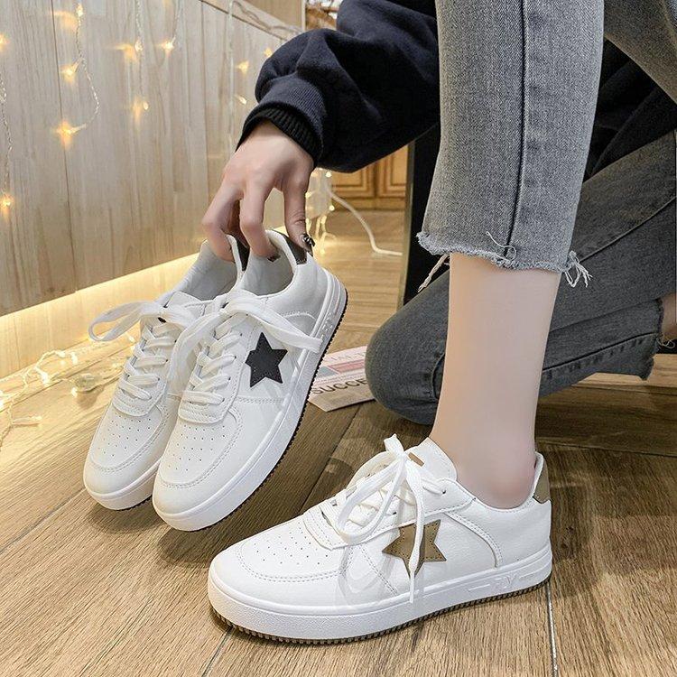 Giày Thể Thao Buộc Dây Đế Bằng Phong Cách Anh Quốc Cho Nữ