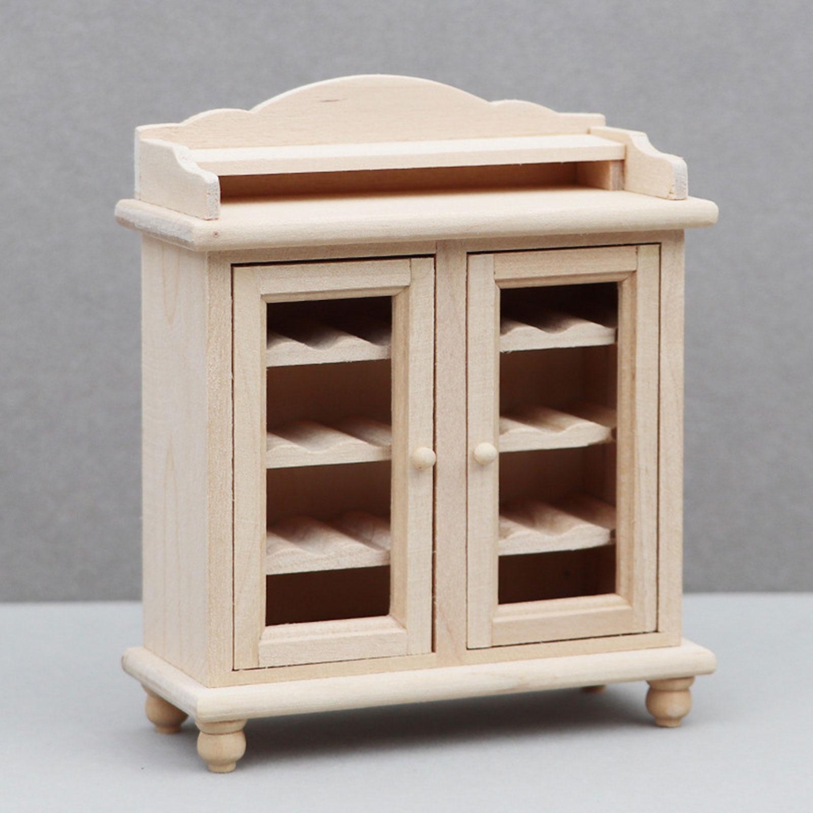 1:12 Scale Dollhouse Bookshelf 1/12 Dollhouse Bookcase Cabinet for Dollhouse