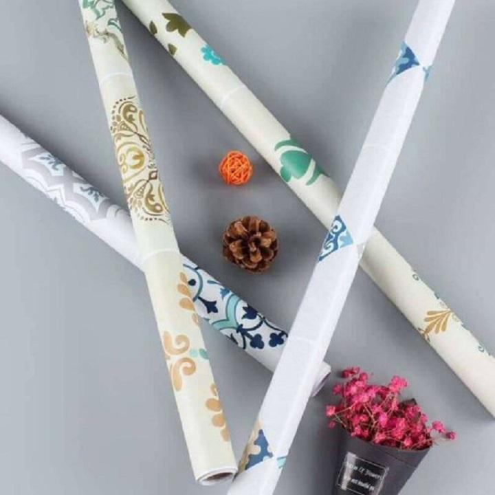 Tranh dán bếp chụi nhiệt mẫu mới dán bếp dán tường dán bàn ghế kích thước 60cm*300cm tặng kèm móc treo đồ đa năng Giao màu ngẫu nhiên - Hàng Chất Lượng