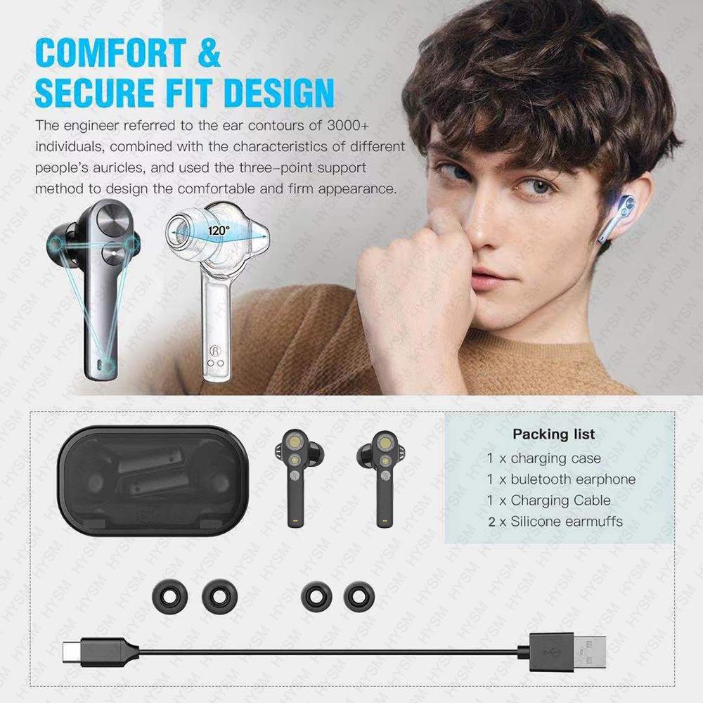 5.0 Tai Nghe Không Dây Bluetooth-Tai Stereo Auriculares Đôi Micro Loại Bỏ Tiếng Ồn Tws Bluetooth Tai Nghe