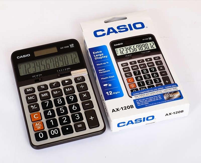 Máy tính Casio AX-120B, Bảo hành 7 năm - Hàng chính hãng Bitex