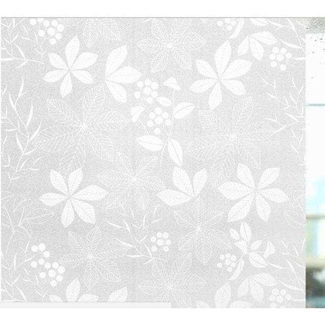 5m decal kính khổ 60cm. Mẫu lá trắng.