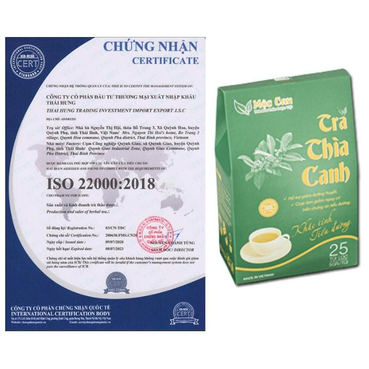 Combo 10 túi Trà dây thìa canh tiểu đường Mộc Can giúp hạ đường huyết ngăn ngừa những biến chứng của bênh tiểu đường hộp 25 túi lọc