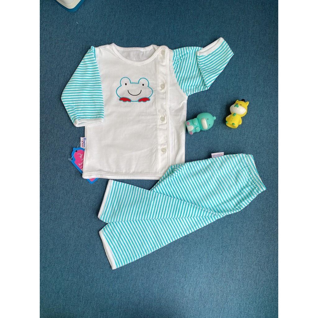 Bộ dài tay cotton cài vai cho bé sơ sinh, bộ sơ sinh cho bé gái