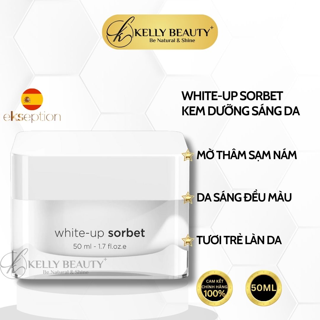 ekseption White-Up Sorbet - Kem Dưỡng Sáng, Đều Màu Da; Mờ Thâm Sạm Nám, Trẻ Hóa Làn Da - Kelly Beauty