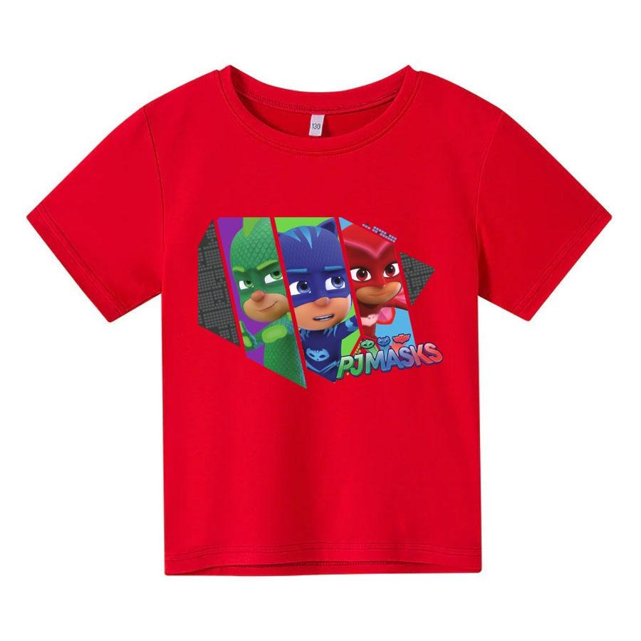 Áo thun cho bé, Áo thun trẻ em PJMASK, 4 màu, có size người lớn, Anam Store