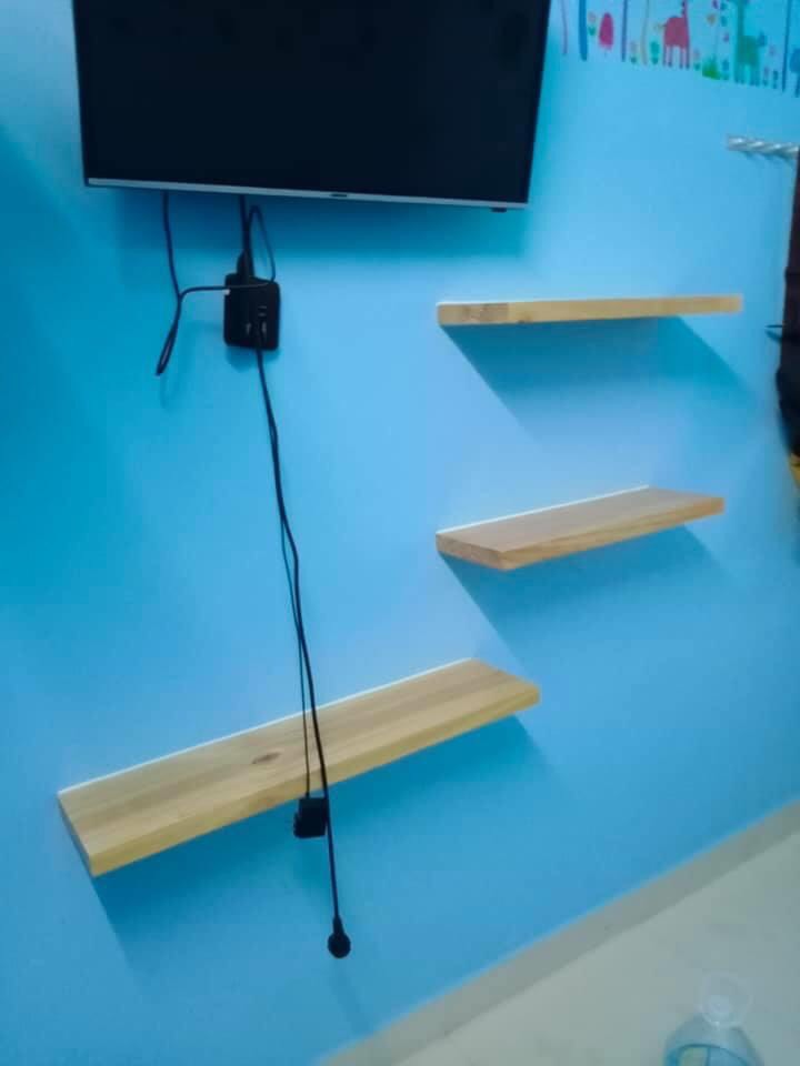 Kệ gỗ treo tường – Trang trí cho phòng đẹp và hiện đại - dài 60cm - 1 chiếc