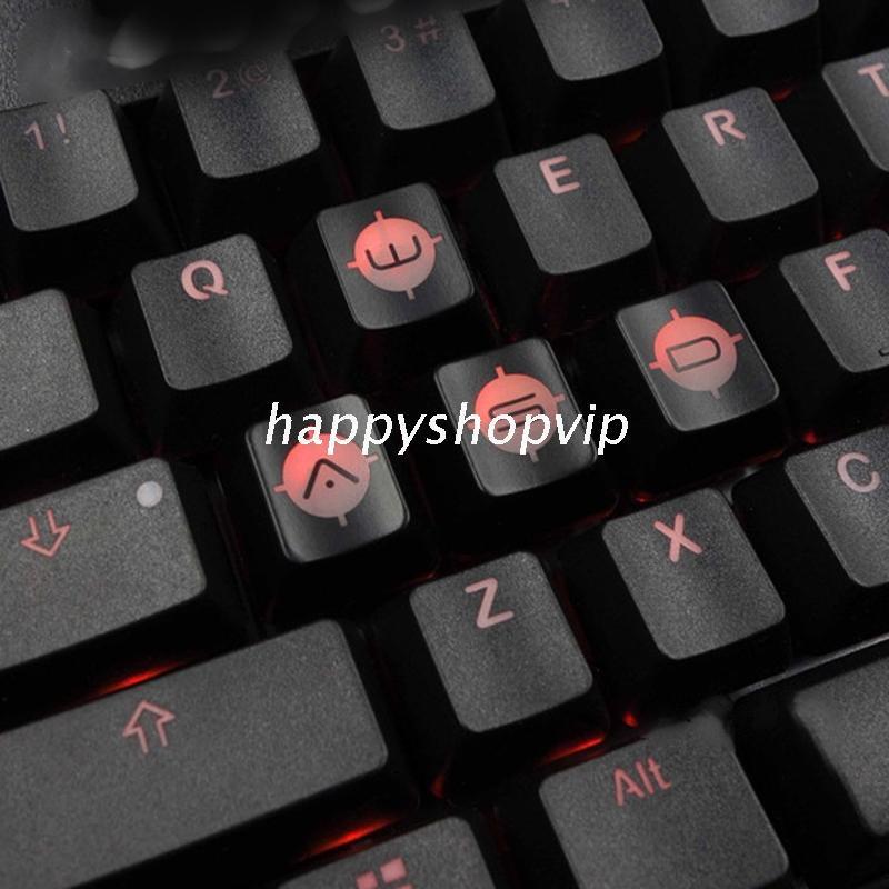 HSV 5Pcs ABS Mechanics Keyboard Keycap Small Devil keycaps ESC WASD Backlight KeyCap