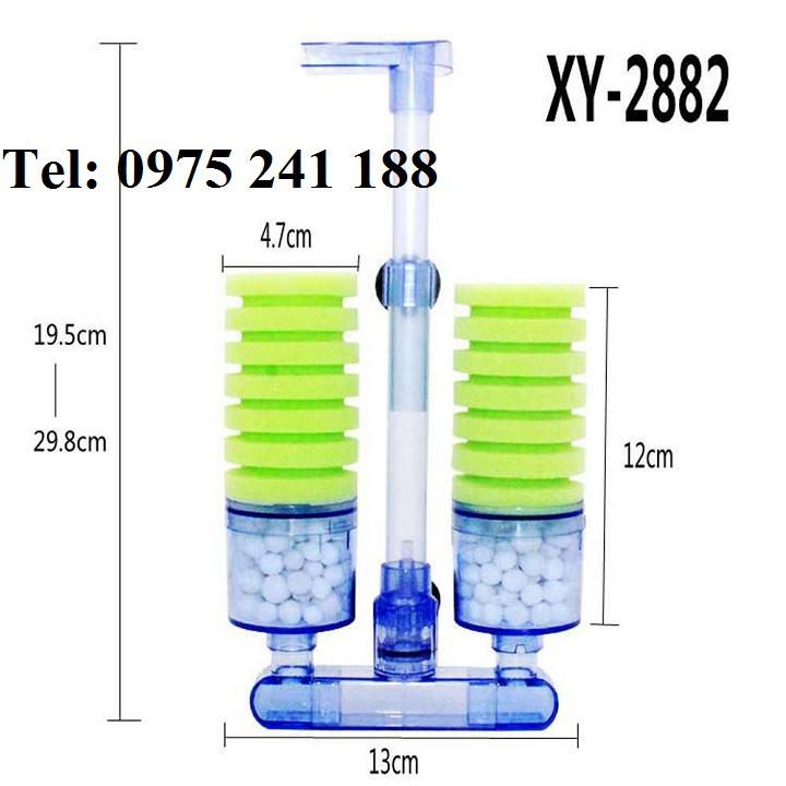 Lọc bể cá XY-2881 đã bao gồm cả hộp lọc, bông lọc và sứ lọc