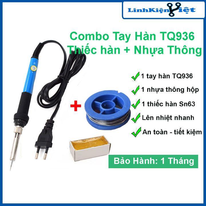 Combo tay hàn TQ 936 220V-60W + 1 thiếc hàn + 1 nhựa thông