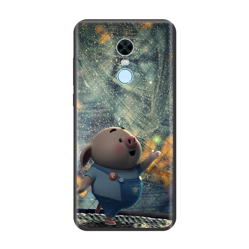Ốp lưng TPU viền dẻo cho điện thoại XIAOMI REDMI 5 PLUS Hình Heo Con Chạy Bộ
