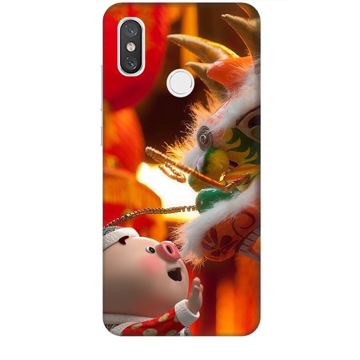 Ốp lưng dành cho điện thoại XIAOMI MI 8 Heo Múa Lân