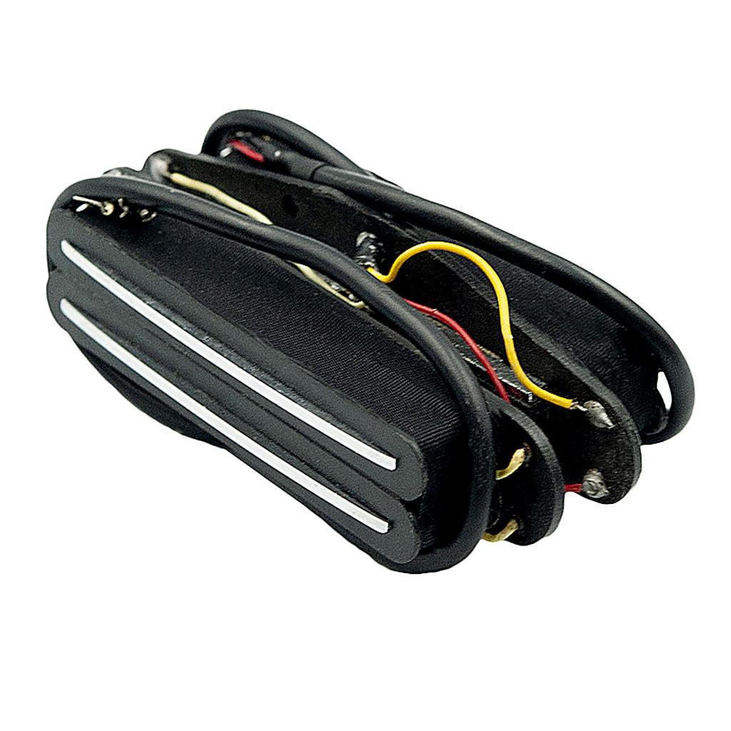 2X Dual Đường Sắt Điện ST Guitar Pickup Đường Đôi Humbucker Đen