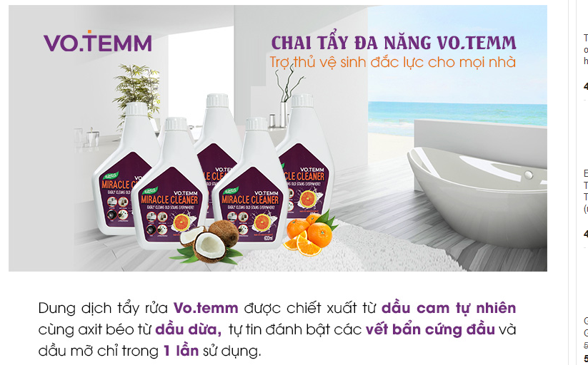 Dung dịch vệ sinh sàn gỗ, tường gỗ Votemm Cleaner  sạch sẽ, an toàn, Made in Korea