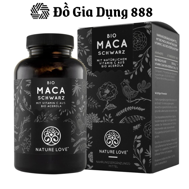 Viên Uống Nature Love Bio Maca Tăng Cường Sinh Lý Nam, Thực Phẩm Chức Năng Black Maca Nhập Đức, 180 Viên