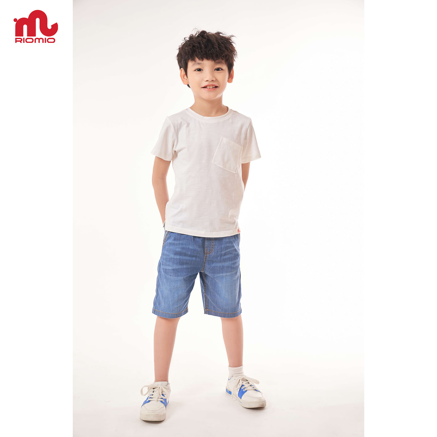 Quần Short jean cho bé trai 3-8tuổi Riomio chất liệu 100% cotton jeans cao cấp thấm hút,mềm mịn- RM079