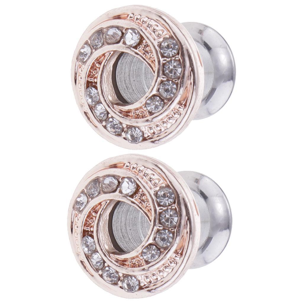 Stainless Piercing Round Ear Expanders Rose Gold Ear Piercing Jewelry