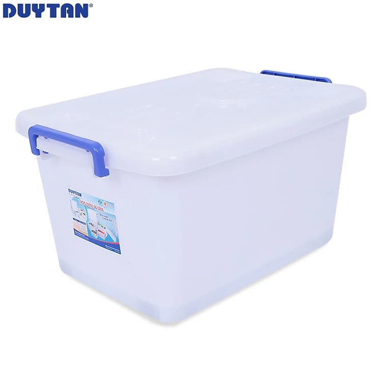 Thùng vuông nhựa Duy Tân 90 lít có bánh xe (70 x 49 x 41 cm) - 17496 - Hàng chính hãng