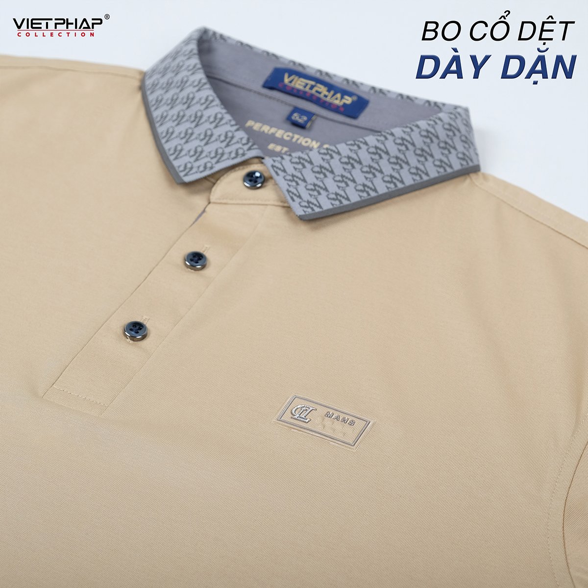Áo Polo Nam VIỆT PHÁP Form Luxury - Thun Cotton Lụa , lịch lãm, sang trọng 24375