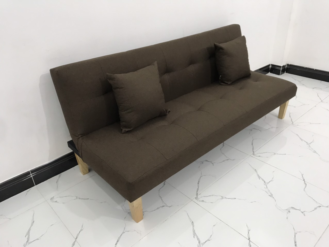 Ghế sofa giường nâu đậm nhiều kích cỡ