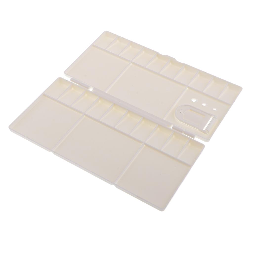 Pro Nghệ Thuật Lớn Gấp Bảng Hộp Màu Nước Sơn Bảng Hộp 20 Giếng Bao Da Mở Nắp Phẳng Khay Đựng Son lỗ Xỏ Ngón Cá