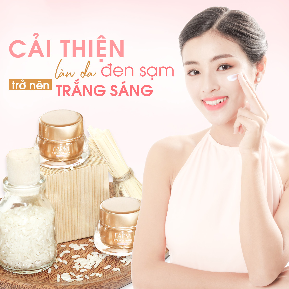 Kem Dưỡng Trắng Và Nâng Tone Nước Vo Gạo Ban Ngày