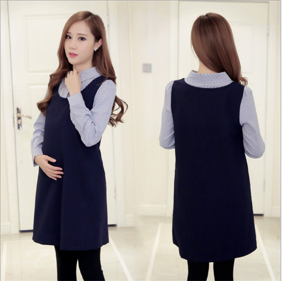 Đầm bầu công sở xanh than AZUNO AZ2209