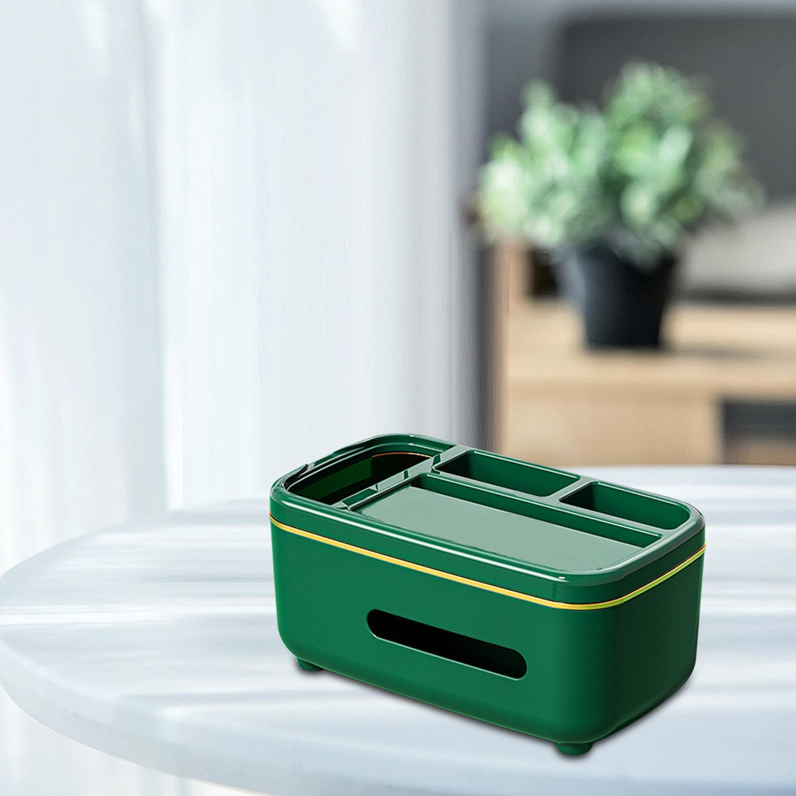 Desktop Tissue Box Cover Napkin Dispenser Desk Organizer