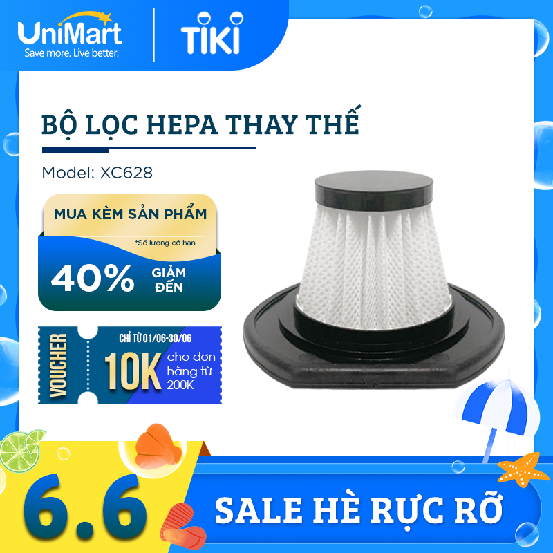 Bộ Lọc HEPA Thay Thế Cho Máy Hút Bụi Cầm Tay Damas XC628 - Hàng Nhập Khẩu