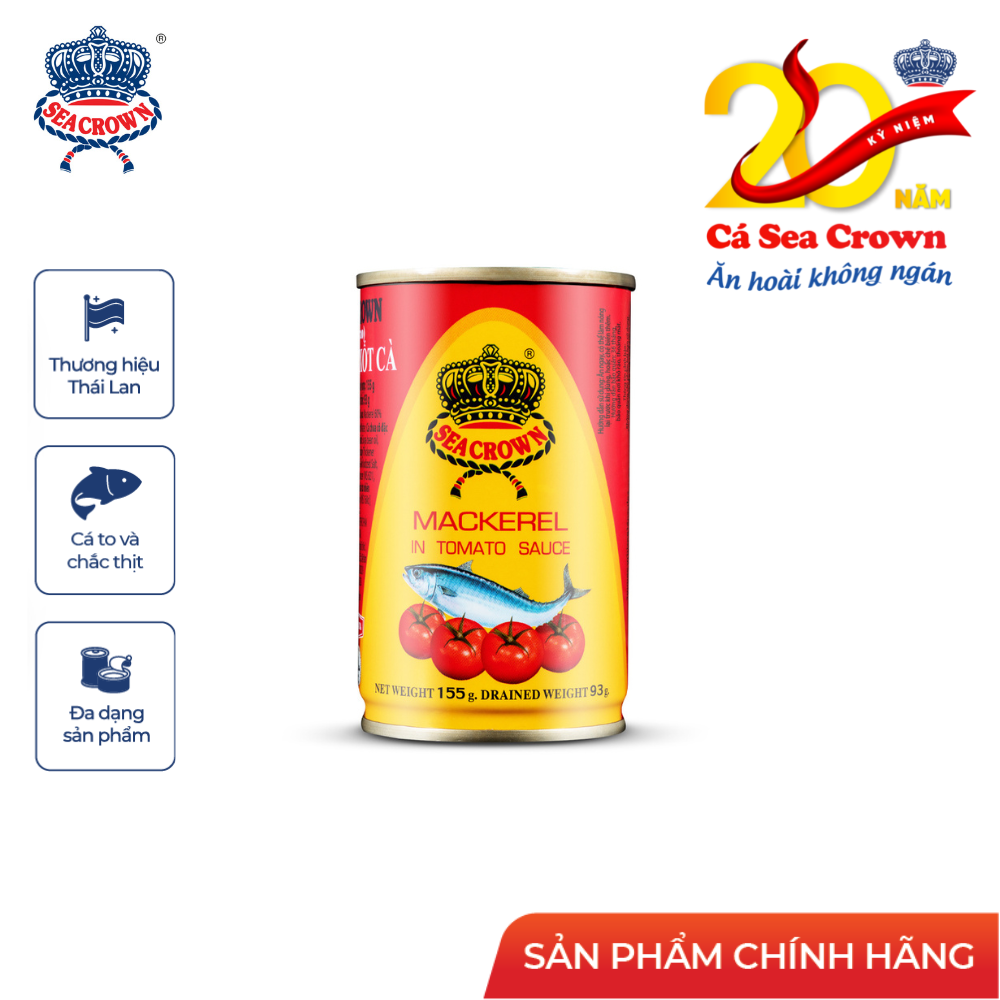 Cá hộp Sea Crown cá Nục sốt cà-thùng 33 lốc